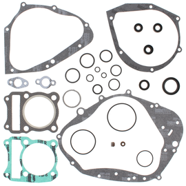 Vertex Complete Gasket Set with Oil Seals, including gaskets and seals for engine repair, shown in the product image.