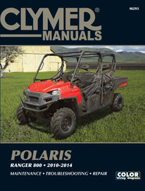 Clymer Polaris Ranger repair manual showing detailed pages and diagrams for troubleshooting and maintenance of Polaris Ranger vehicles