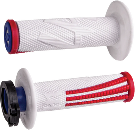 ODI Grips Emig Pro V2 lock-on grips with textured surface and ergonomic design for enhanced bike handling and comfort.