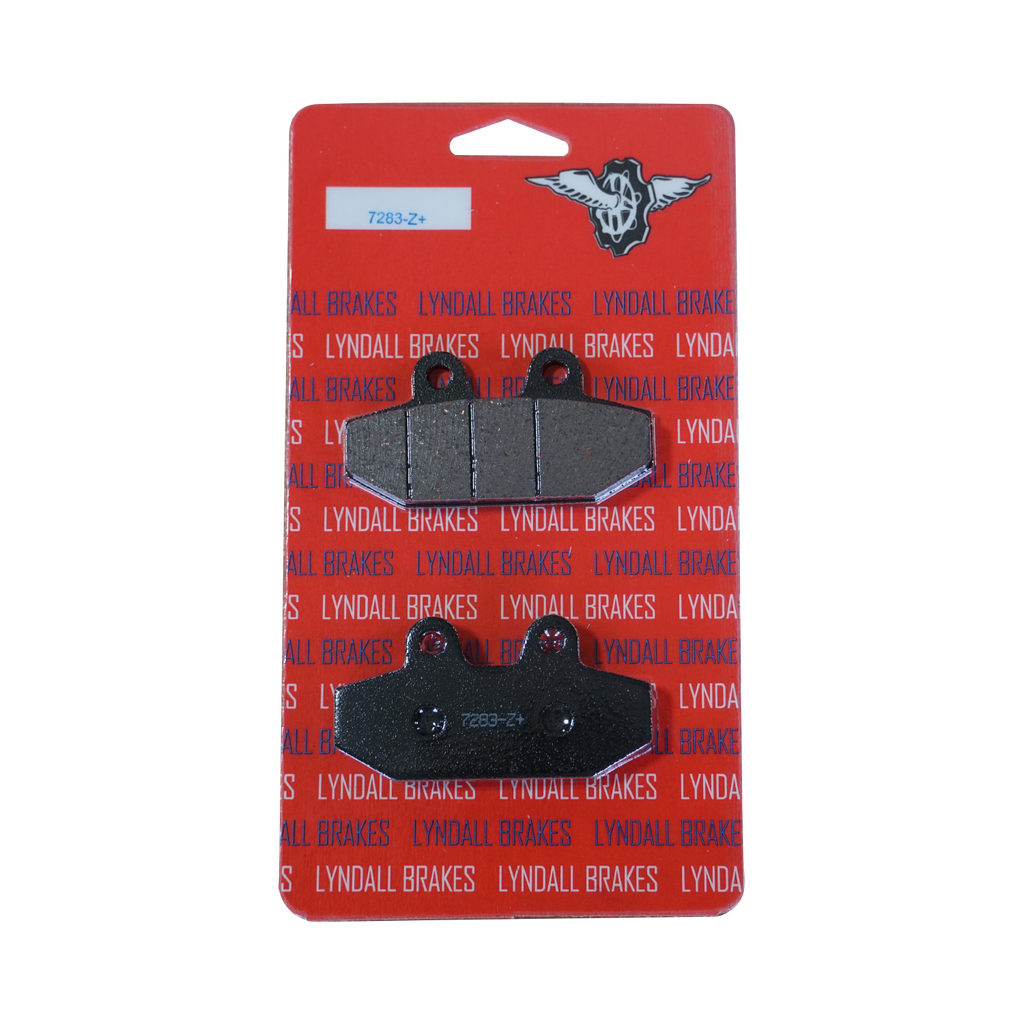 Lyndall Racing Brakes Z+ Rear Brake Pad for 2018-2024 Subaru Sotfail, showing the brake pad with brand logo and product details.