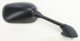 Emgo right black motorcycle mirror with a round reflective surface and sturdy arm, designed for Yamaha models.