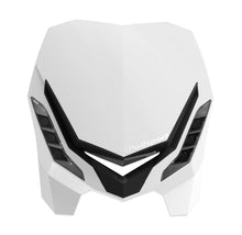 Load image into Gallery viewer, Polisport Plastics E-Blaze headlight in white and black with mounting brackets, designed for off-road or motorcycle use.