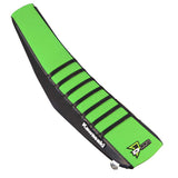 DCOR - Seat Cover Team Kaw Replica Black/Green W/Ribs - 862-20102