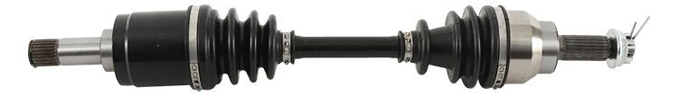All Balls heavy-duty front axle with six ball bearings for motorcycle or ATV, featuring robust construction and detailed components.