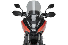 Load image into Gallery viewer, PUIG Touring Smoke windscreen for motorcycle, transparent wind deflector with dark tint, designed for touring bikes.