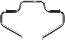 Load image into Gallery viewer, LINDBY engine guard HD multibar bar for FX Softail and Springer models, showing a sturdy black metal body guard with multiple bars.