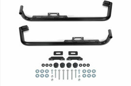 RIVAL POWERSPORTS USA Rock Sliders guards mounted on a vehicle, providing side protection for off-road motorcycles or ATVs.