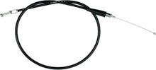 Load image into Gallery viewer, Motion Pro black vinyl throttle push cable 70-2220 for motorcycle control lines, showing the cable's black vinyl exterior and connectors.
