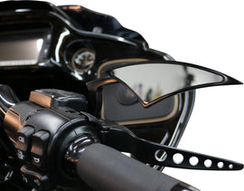 Bagger Nation Power Mirrors in black, 5.75x1.75 inches, motorcycle mirrors with sleek design and reflective surfaces