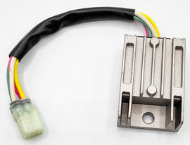 Ricks Motorsport Electric voltage regulator 27-10177, an electrical component with wiring connectors, used in vehicle electrical systems.