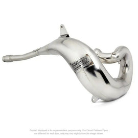 Pro Circuit Platinum Exhaust Pipe 792-0009P for motorcycle, showcasing the sleek, polished exhaust with branding details.