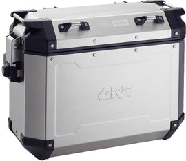 GIVI Obkn37a Outback side case right view showing 37-liter durable motorcycle luggage with secure mounting system.