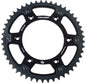 Fire Power 49-tooth rear sprocket for Honda CRF250, black and silver hybrid design, durable motorcycle chain sprocket.