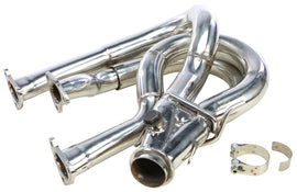 Stainless steel MBRP Exhaust performance exhaust header with 77db sound level, shown in the image.