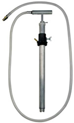 Slime chemical slime pump for 5-gallon bucket, used for dispensing fluids in automotive or industrial applications.