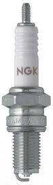 NGK spark plug #7512/10 2-D6EA showing the metal electrode and ceramic insulator for automotive engine use