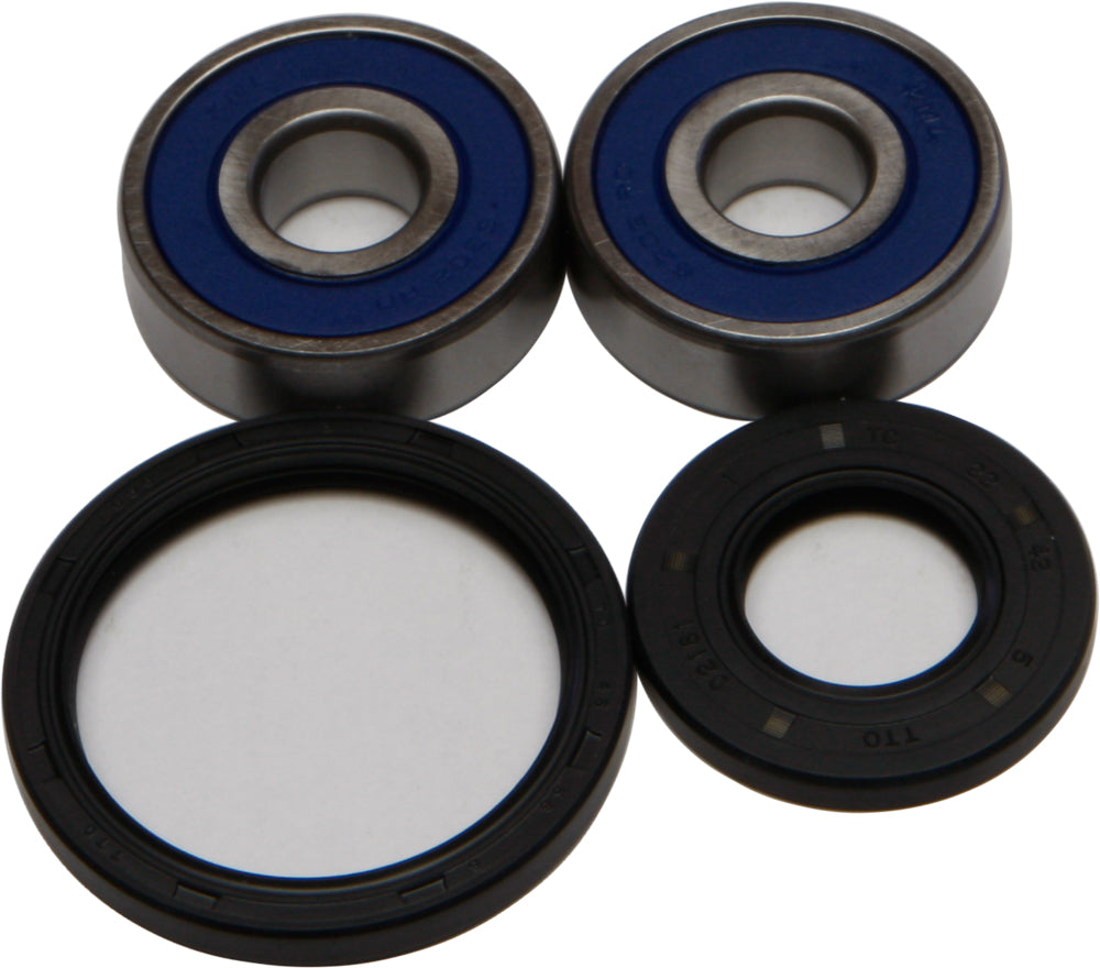 All Balls front wheel bearing kit 22-51316 showing metal bearings and seals for motorcycle or vehicle wheel assembly.