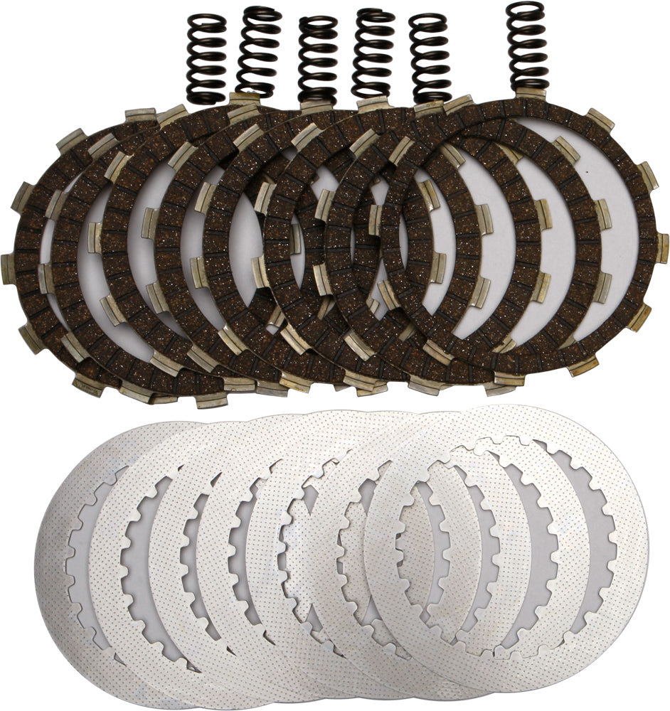 EBC Motorcycle Brakes clutch set DRC208 15-18208, including clutch plates and components for motorcycle clutch system.