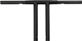 Wild 1 Chubby Flatline Bar 12-inch black steel bike handlebar with a flat, wide design for mountain biking or BMX riding.