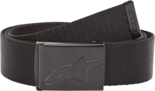 Load image into Gallery viewer, Alpine Star Ageless Web Belt in black with adjustable strap, featuring the brand logo and durable web design.