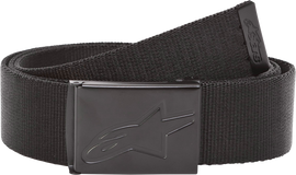Alpine Star Ageless Web Belt in black with adjustable strap and metal buckle, designed for casual and athletic wear.