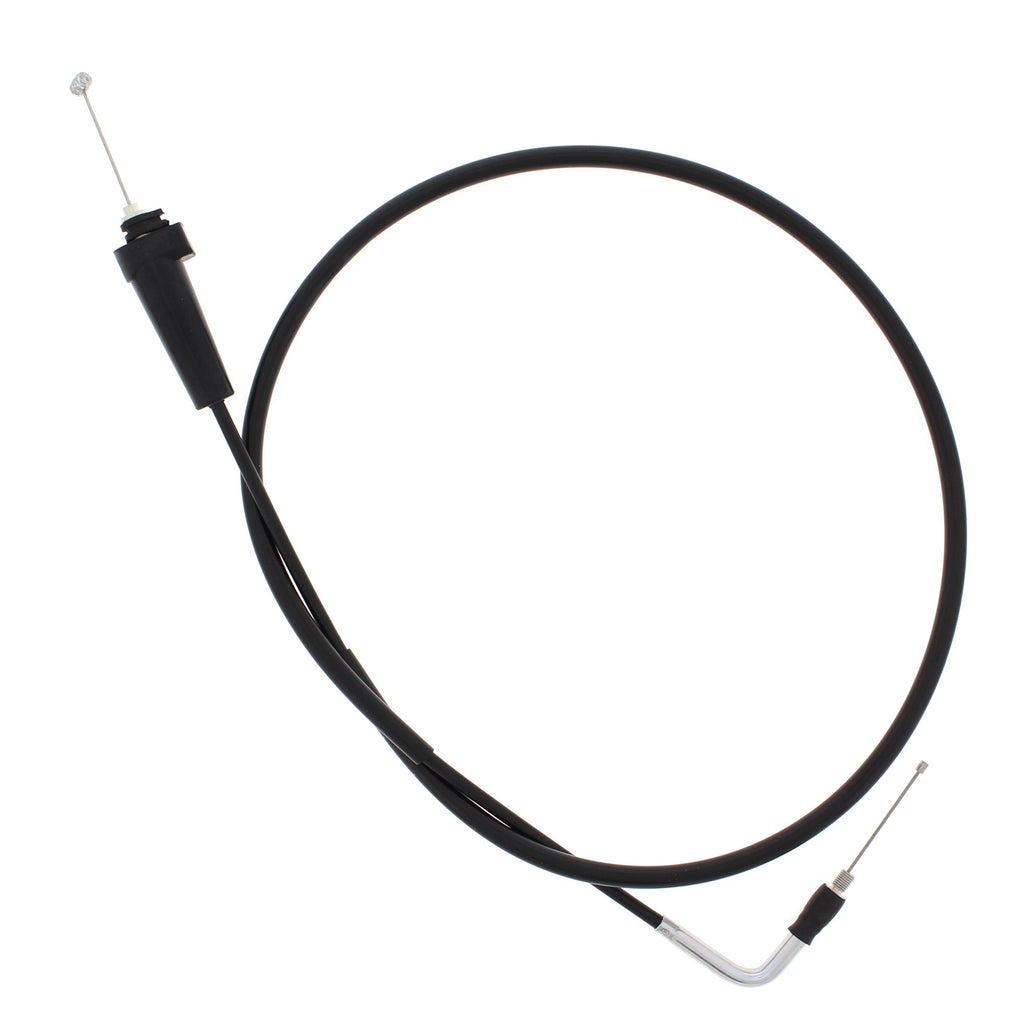 All Balls throttle cable 24-51112 for motorcycle control lines, shown with metal fittings and black outer casing.