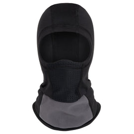 Black Turtle Fur Comfort Shell Quattroclava with windblock storm flap, designed for warmth and protection against cold weather.