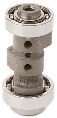 Hot Cams Racing Cam Stage 1 engine part with metal finish, designed for performance upgrades in motorcycle engines.