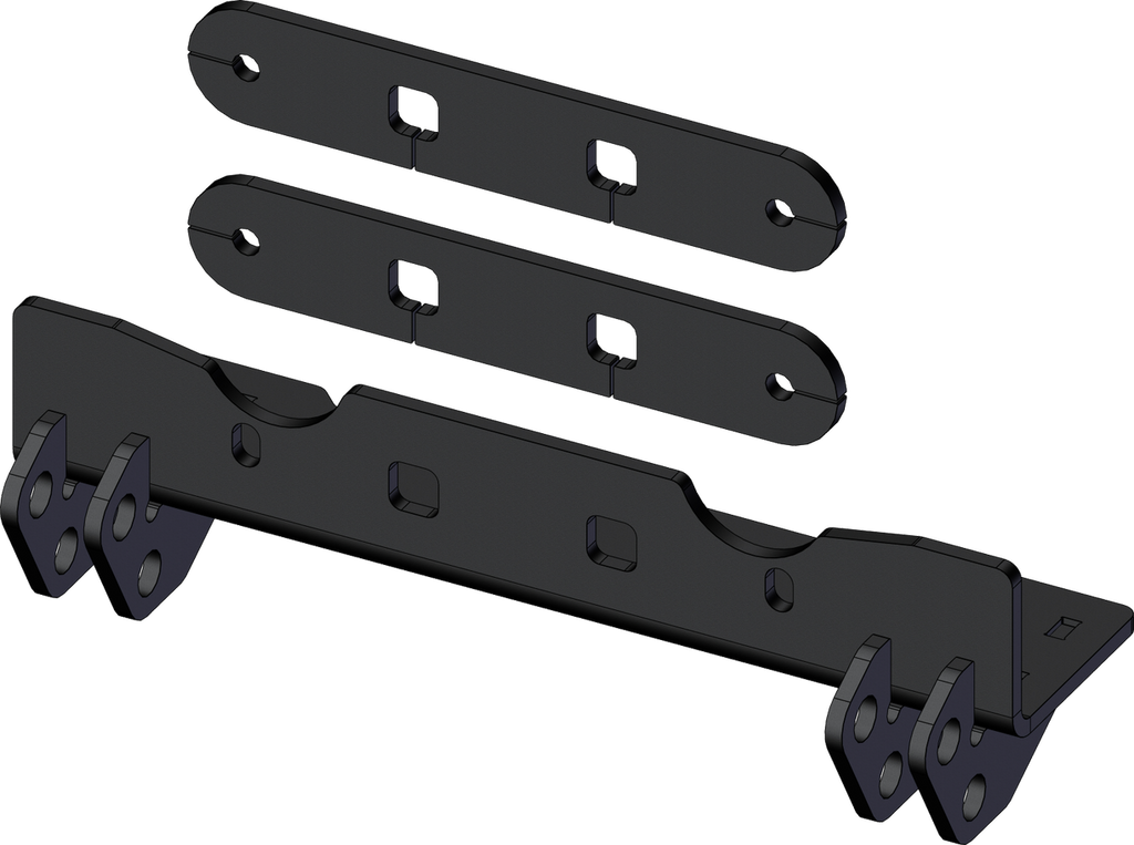 KFI Products UTV plow mount bracket, durable metal construction, designed for secure attachment to utility task vehicles.