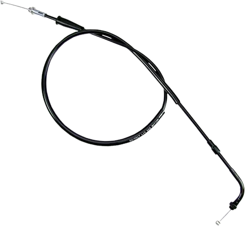 Motion Pro black vinyl throttle cable 70-2517 for motorcycle control lines, showing the cable with protective black vinyl coating.