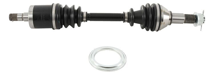 All Balls heavy-duty front axle with six balls, designed for durable motorcycle or ATV front wheel support.
