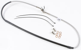GALFER steel front brake line for Yamaha YZ250 motorcycle, featuring durable braided construction and precise fit.