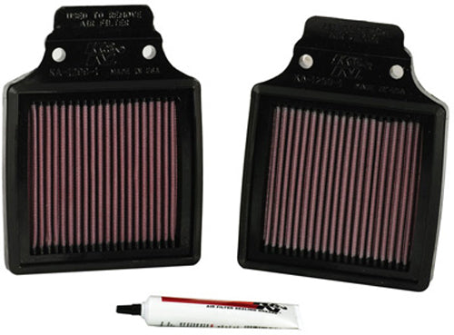 K&N Air Filter 741299-1 for vehicle, high-performance automotive air filter with pleated cotton media and rubber frame.