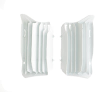 Load image into Gallery viewer, Acerbis radiator shrouds in white for motorcycle body, with aerodynamic design and brand logo visible.