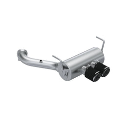 MBRP Exhaust dual slip-on system with 6-inch perforated muffler and chrome CB tip, designed for enhanced motorcycle performance