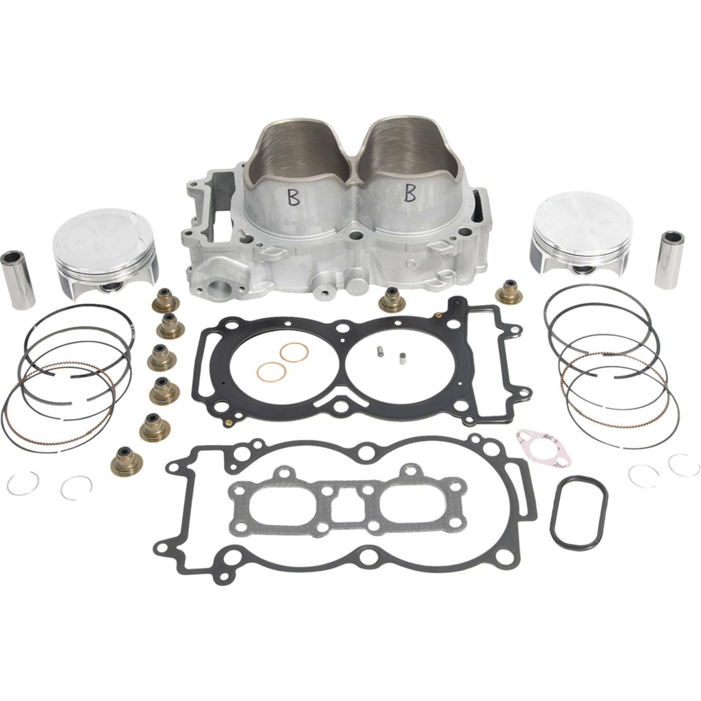 Cylinder Works engine cylinder kit with polished finish, standard size, 9.0:1 compression ratio, featuring detailed engine components.