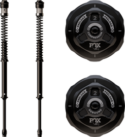 Fox Dual Adjustable 49mm Cartridge Suspension Kit for 2018-2025 Softail, non-inverted forks, showing the cartridge components.