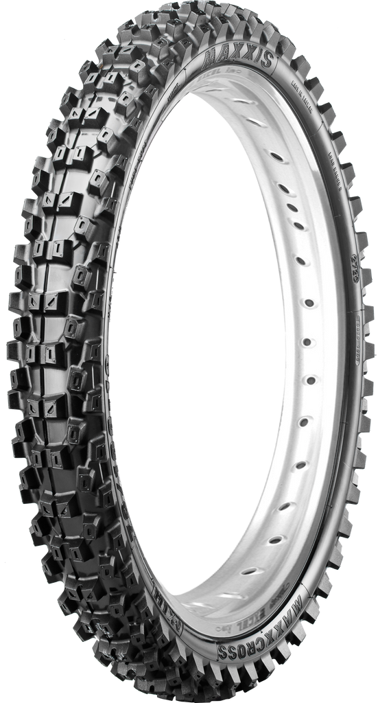 Maxxis Maxxcross MX-IH front tire 80/100-21 bias tire for motocross with tread pattern and sidewall details.