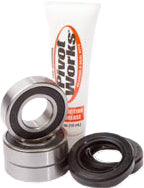Pivot Works Rear Wheel Bearing Kit 52-0507 drive component, showing bearings and metal parts for motorcycle wheel assembly.