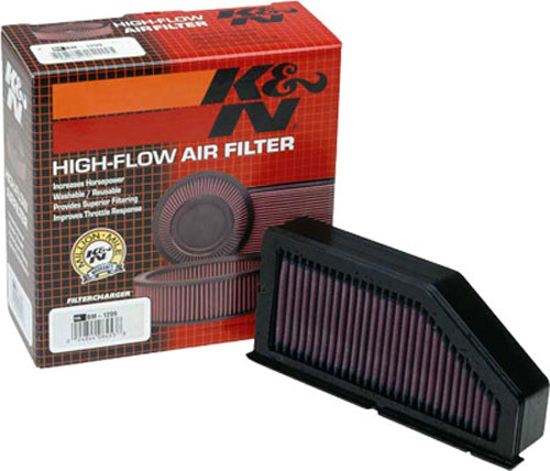 K&N Air Filter 711299, a reusable high-performance air filter with a cotton gauze element for vehicle engine airflow.