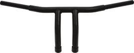 HardDrive 1.25-inch Fat Tiller-Bar with 8-inch rise in satin black, bike handlebar for mountain or BMX bikes.