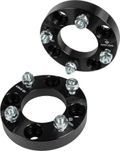 Load image into Gallery viewer, Open Trail 1-inch wheel spacer for 4/110 stud pattern, featuring 12mm x 1.25mm bolt holes, shown on vehicle wheel.