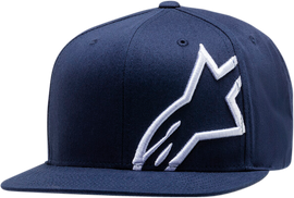 Alpine Star Corp Snap Hat in navy and white, one size, featuring a sporty headgear design with adjustable snapback closure.