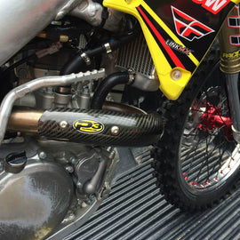 P3 Heat Shield Carbon Fiber exhaust heat shield with sleek black finish and textured carbon fiber surface.