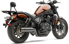 Cobra Slip-On exhaust with bronze tip for Honda Rebel 1100 model years 2021-2023, rear view showing exhaust tip and branding.
