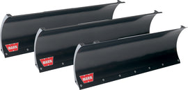Warn 50-inch plow blade 620-78950 for snow removal, featuring sturdy metal construction and mounting points for off-road vehicles.