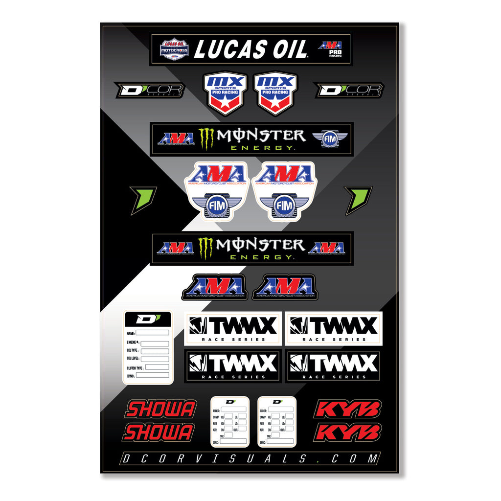 DCOR Decal 12 Mil Series Logos graphic featuring bold, colorful logo design on a clear background for vehicle or surface application