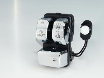 HardDrive Canbus switch control module with right chrome finish, compatible with vehicle electronics, shown in close-up image.