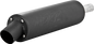 MBRP Exhaust single slip-on system with black utility muffler for Yamaha motorcycle, showing sleek exhaust pipe and muffler design.