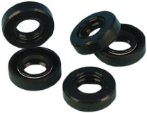 Set of five James Gasket rubber shift shaft seals for Big Twins motorcycle, durable and precise fit for transmission sealing.